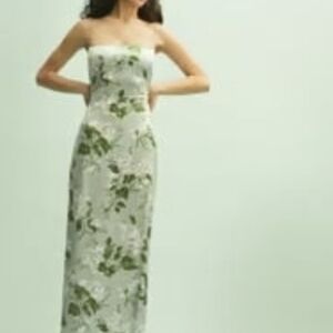 Reformation Frankie Tea Garden Green Floral Maxi Dress 10 Petite